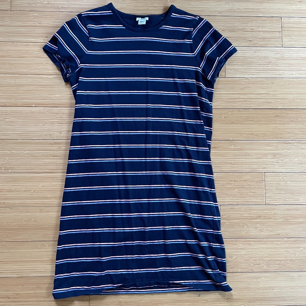 Striped Cotton J. Crew Shirt Dress